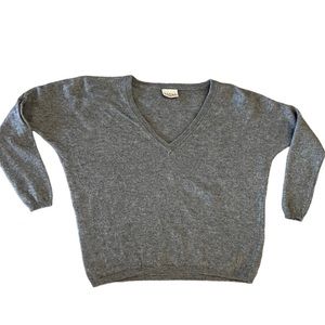 STONE 100% cashmere v neck gray sweater Sz S